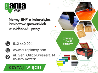 Normy BHP a kolorystyka laminatów grawerskich w zakładach pracy